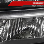 2002-2006 Chevrolet Avalanche/ 2003-2007 Silverado Factory Style Headlights w/ Bumper Lights (Matte Black Housing/Clear Lens)