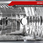 1999-2002 Chevrolet Silverado/ 2000-2006 Tahoe/Suburban Factory Style Headlights w/ Bumper Light Assembly (Chrome Housing/Clear Lens)