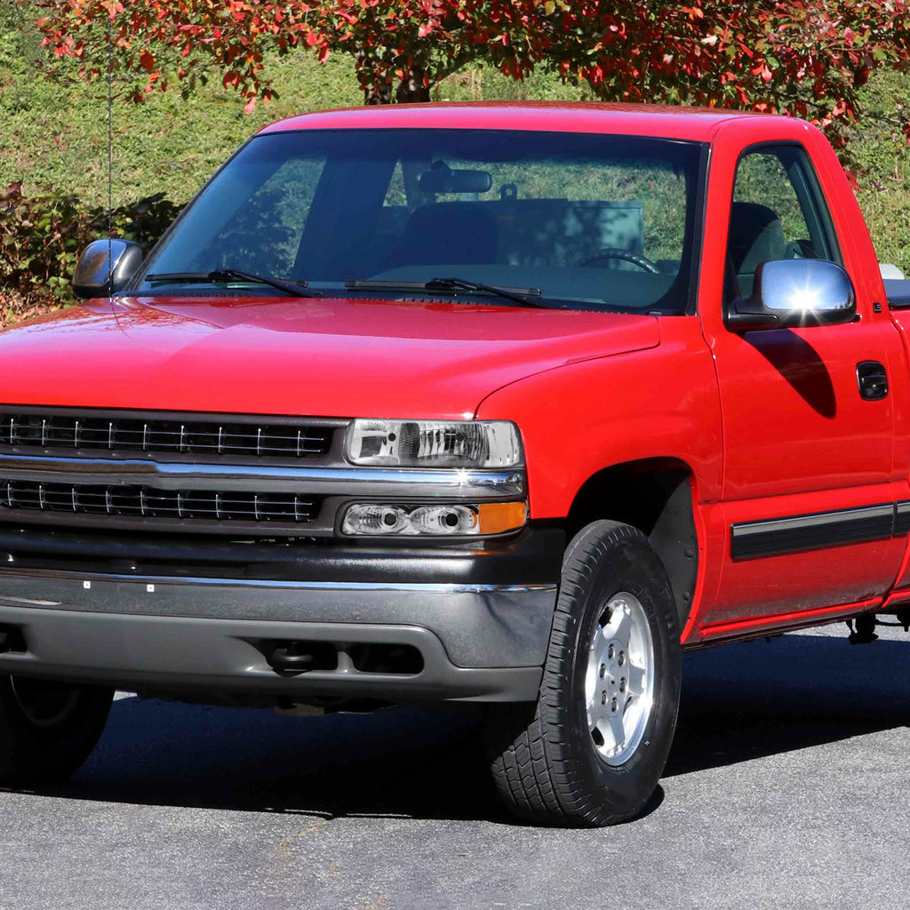 1999-2002 Chevrolet Silverado/ 2000-2006 Tahoe/Suburban Factory Style Headlights w/ Bumper Light Assembly (Chrome Housing/Clear Lens)