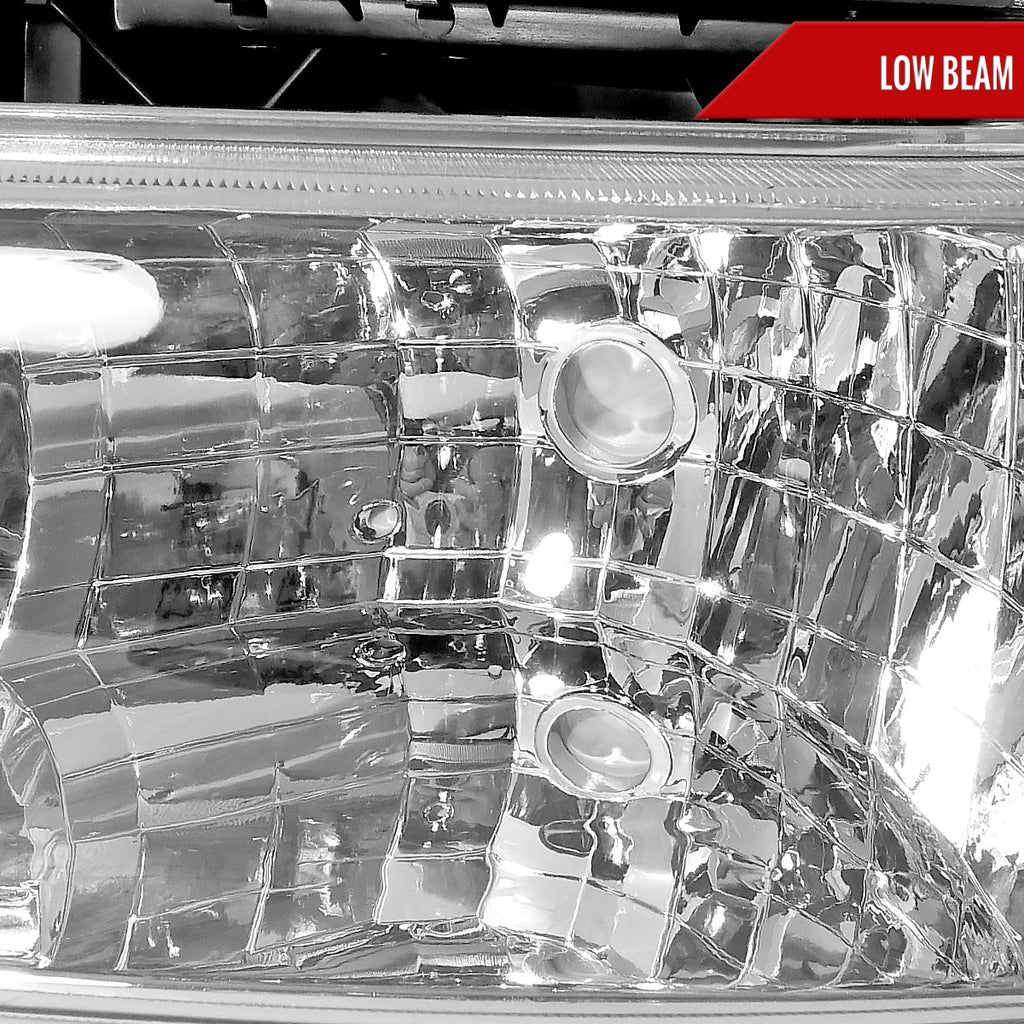 1999-2002 Chevrolet Silverado/ 2000-2006 Suburban/Tahoe Factory Style Headlights with Bumper Corner Signal Lights (Chrome Housing/Clear Lens)