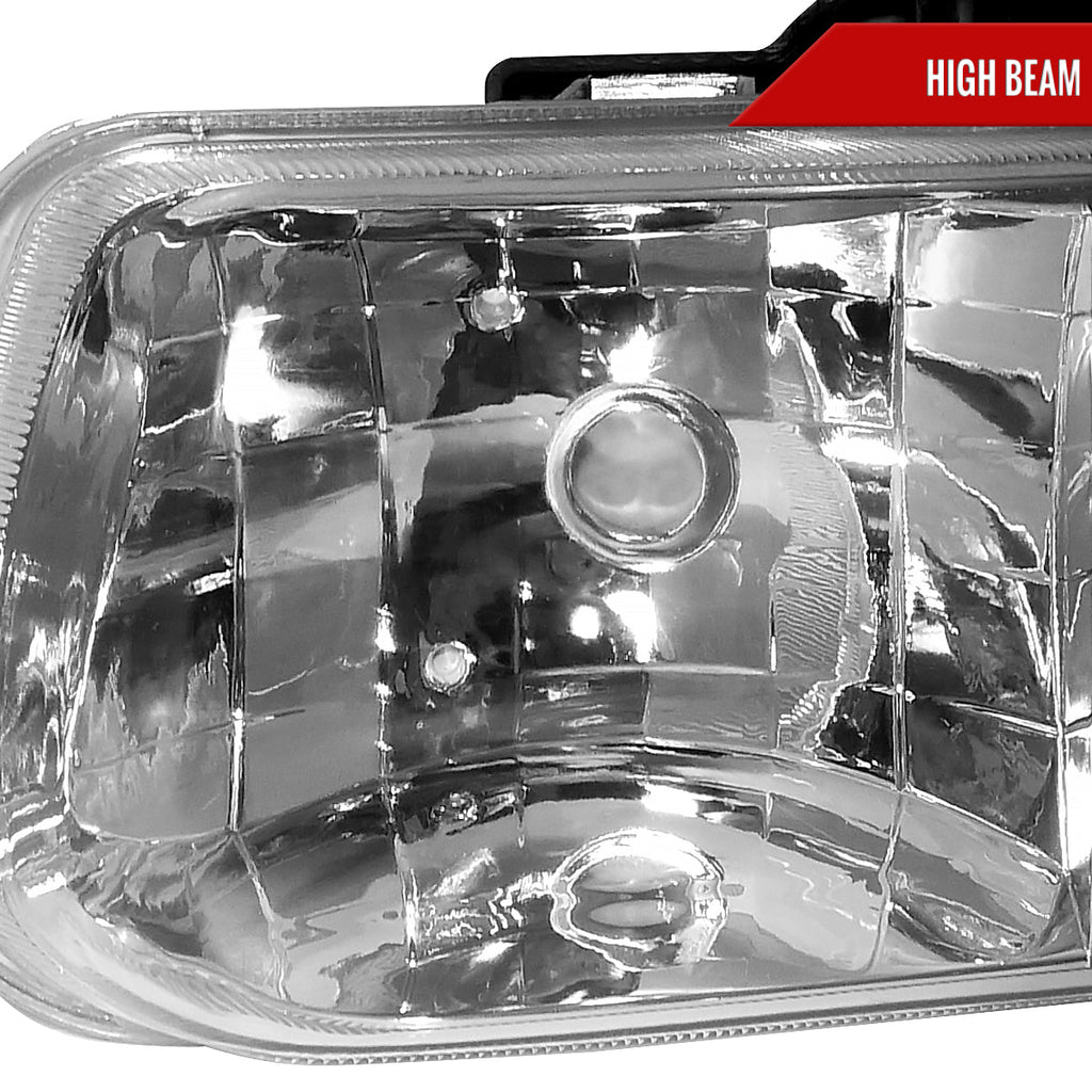 1999-2002 Chevrolet Silverado/ 2000-2006 Suburban/Tahoe Factory Style Headlights with Bumper Corner Signal Lights (Chrome Housing/Clear Lens)