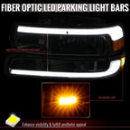 1999-2002 Chevrolet Silverado / 2000-2006 Tahoe / Suburban LED Bar Factory Style Headlights w/ Bumper Light Assembly (Chrome Housing / Smoked Lens)