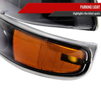 1999-2002 Chevrolet Silverado/ 2000-2006 Tahoe/Suburban Factory Style Headlights w/ Bumper Light Assembly (Matte Black Housing/Clear Lens)