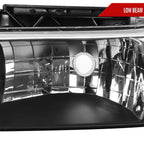 1999-2002 Chevrolet Silverado/ 2000-2006 Suburban/Tahoe Factory Style Headlights with Bumper Corner Signal Lights (Matte Black Housing/Clear Lens)