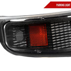 1999-2002 Chevrolet Silverado/ 2000-2006 Suburban/Tahoe Factory Style Headlights with Bumper Corner Signal Lights (Matte Black Housing/Clear Lens)