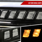2003-2007 Chevrolet Silverado Avalanche LED Projector DRL Headlights w/ Bumper Lights (Jet Black Housing/Clear Lens)