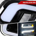 1999-2002 Chevrolet Silverado / 2000-2006 Tahoe / Suburban LED Projector DRL Headlights w/ Bumper Lights (Jet Black Housing/Clear Lens)