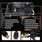 1999-2002 Chevrolet Silverado / 2000-2006 Tahoe / Suburban LED Projector DRL Headlights w/ Bumper Lights (Jet Black Housing/Clear Lens)