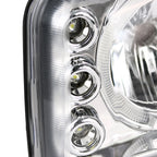 2001-2006 GMC Yukon + XL Denali/ 2002-2006 GMC Sierra Denali Dual Halo Projector Headlights w/ Bumper Lights (Chrome Housing/Clear Lens)