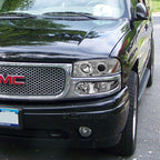2001-2006 GMC Yukon + XL Denali/ 2002-2006 GMC Sierra Denali Dual Halo Projector Headlights w/ Bumper Lights (Chrome Housing/Clear Lens)