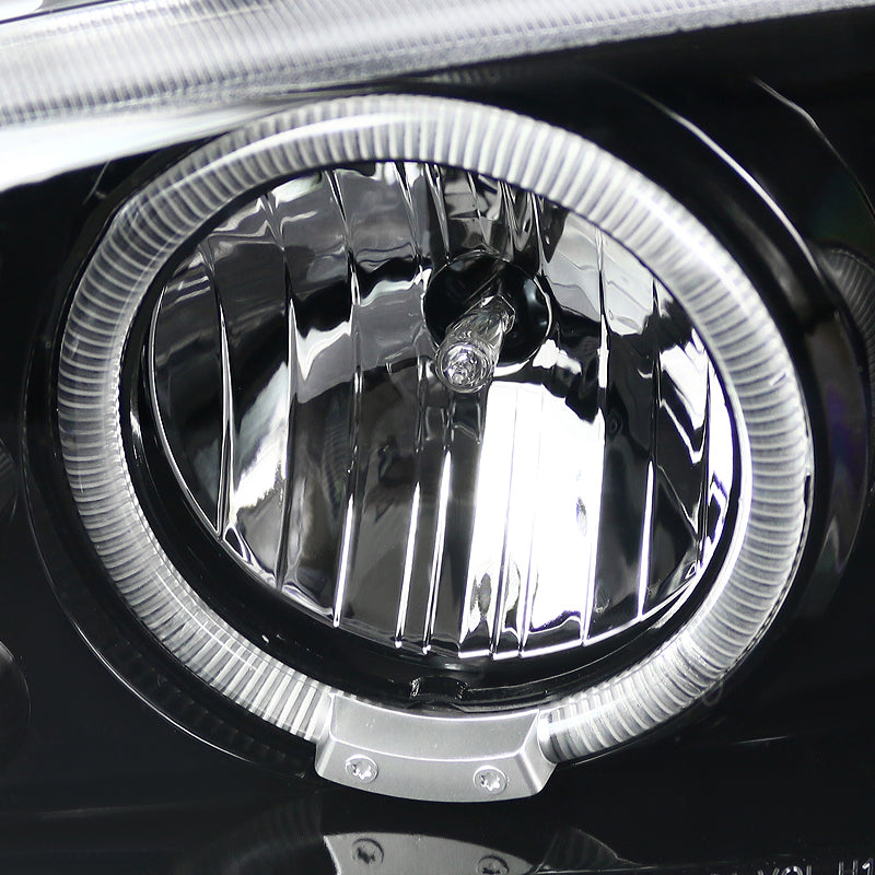 2001-2006 GMC Yukon + XL Denali/ 2002-2006 GMC Sierra Denali Dual Halo Projector Headlights w/ Bumper Lights (Jet Black Housing/Clear Lens)