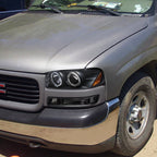 1999-2006 GMC Sierra/Yukon XL/SLT Dual Halo Projector Headlights & Bumper Lights (Matte Black Housing/Clear Lens)