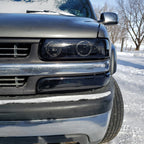 1999-2002 Chevrolet Silverado/ 2000-2006 Tahoe Suburban Dual Halo Projector Headlights w/ Bumper Lights (Black Housing/Smoked Lens)