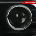 1999-2002 Chevrolet Silverado/ 2000-2006 Chevrolet Tahoe/Suburban Dual Halo Projector Headlights with LED Sequential Turn Signal Bumper Lights (Black Housing/Smoked Lens)