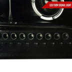 1999-2002 Chevrolet Silverado/ 2000-2006 Chevrolet Tahoe/Suburban Dual Halo Projector Headlights with LED Sequential Turn Signal Bumper Lights (Black Housing/Smoked Lens)