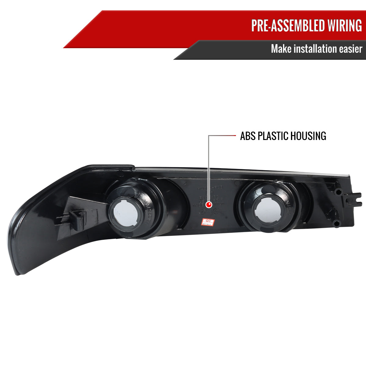 2004-2012 Chevrolet Colorado/GMC Canyon Dual Halo Projector Headlights with Corner Turn Signal Bumper Lights (Glossy Black Housing/Smoked Lens)