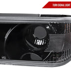 2004-2012 Chevrolet Colorado GMC Canyon Corner Lights (Jet Black Housing/Clear Lens)