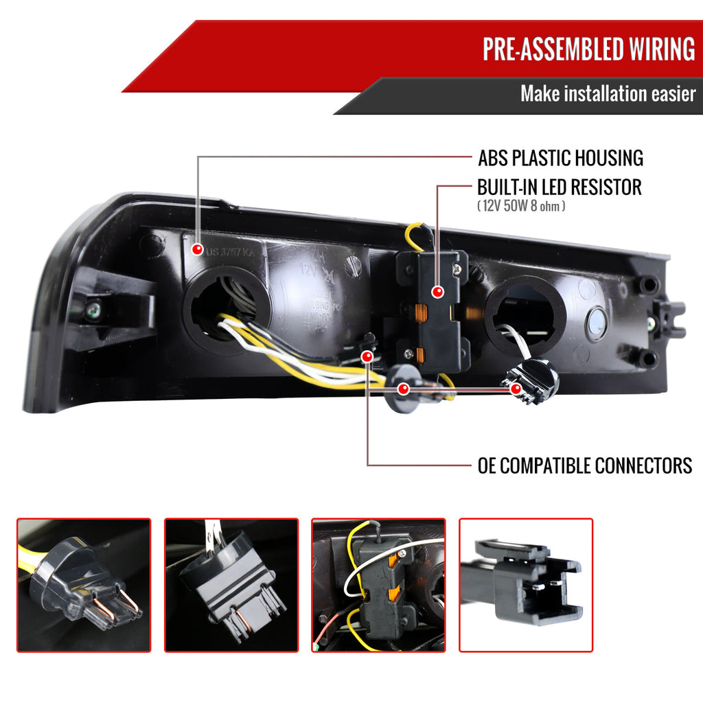 2004-2012 Chevrolet Colorado/GMC Canyon Full LED Bumper Corner Signal Lights (Chrome Housing/Clear Lens)