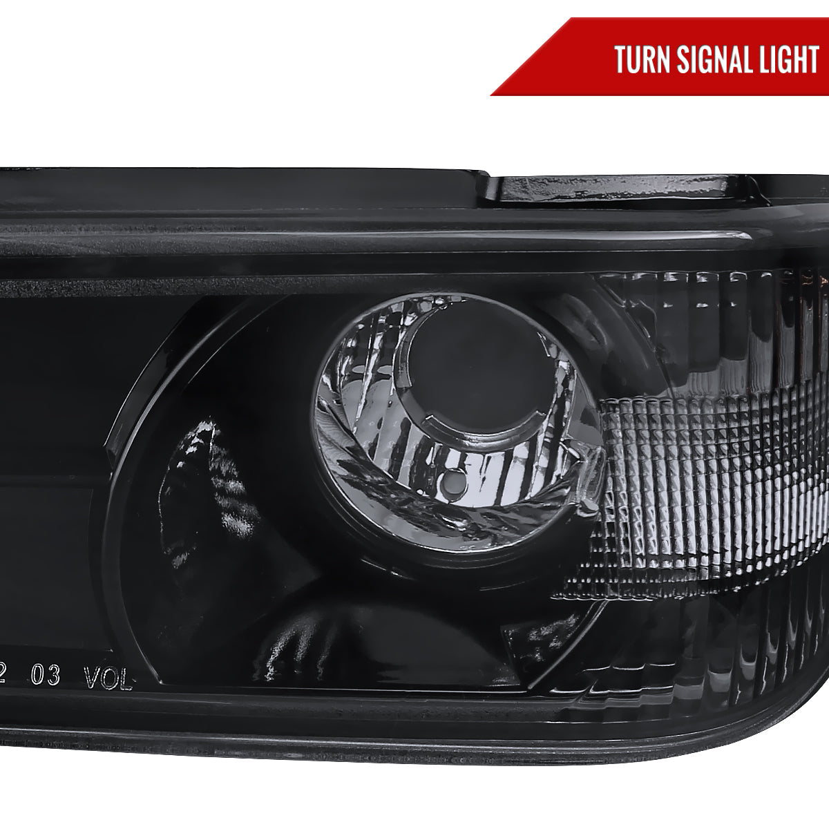 2004-2012 Chevrolet Colorado/GMC Canyon Dual Halo Projector Headlights with Corner Turn Signal Bumper Lights (Glossy Black Housing/Smoked Lens)