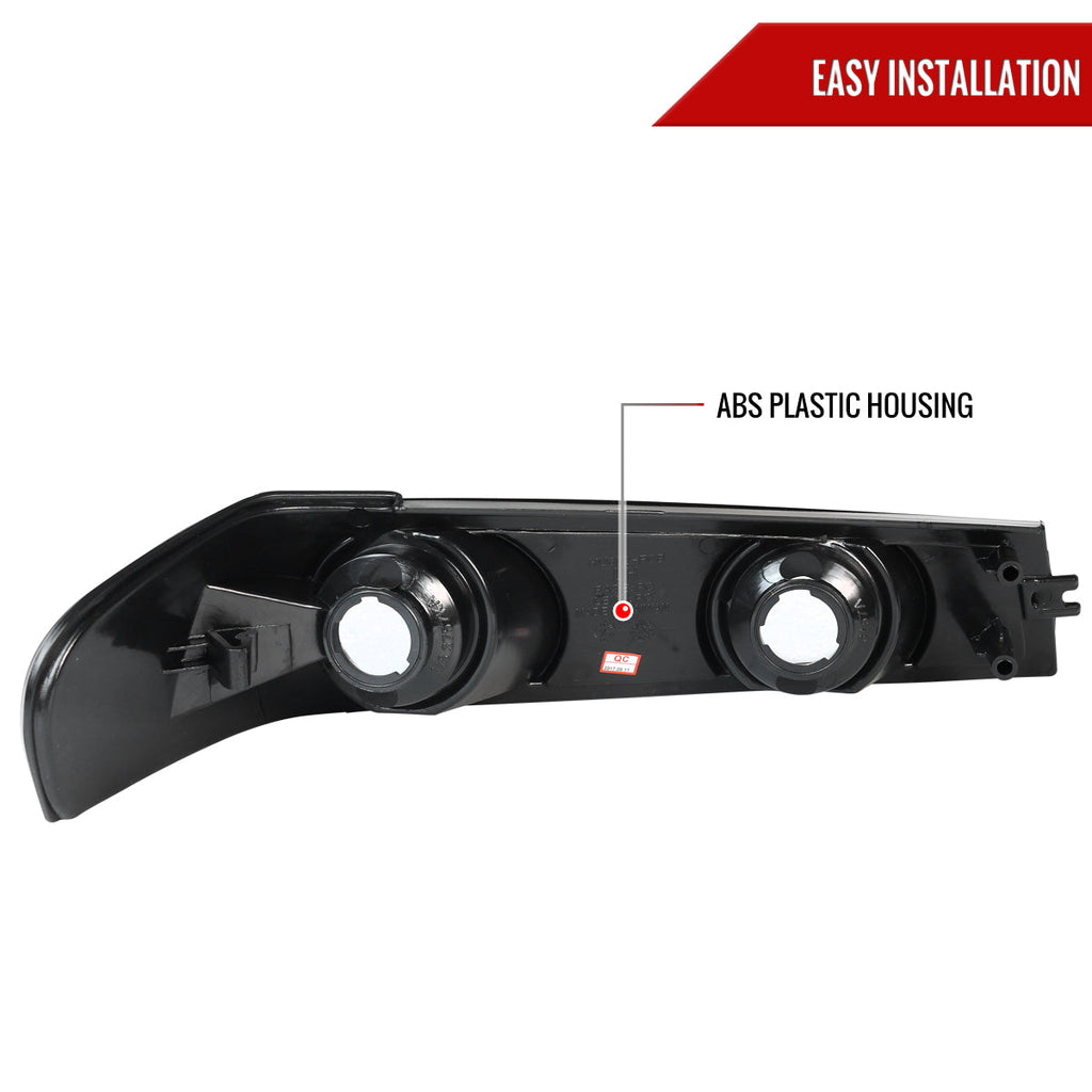 2004-2012 Chevrolet Colorado / GMC Canyon Corner Lights (Glossy Black Housing/Smoked Lens)