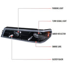 2004-2012 Chevrolet Colorado / GMC Canyon Corner Lights (Glossy Black Housing/Smoked Lens)