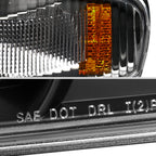 2004-2012 Chevrolet Colorado GMC Canyon Corner Lights (Matte Black Housing/Clear Lens)