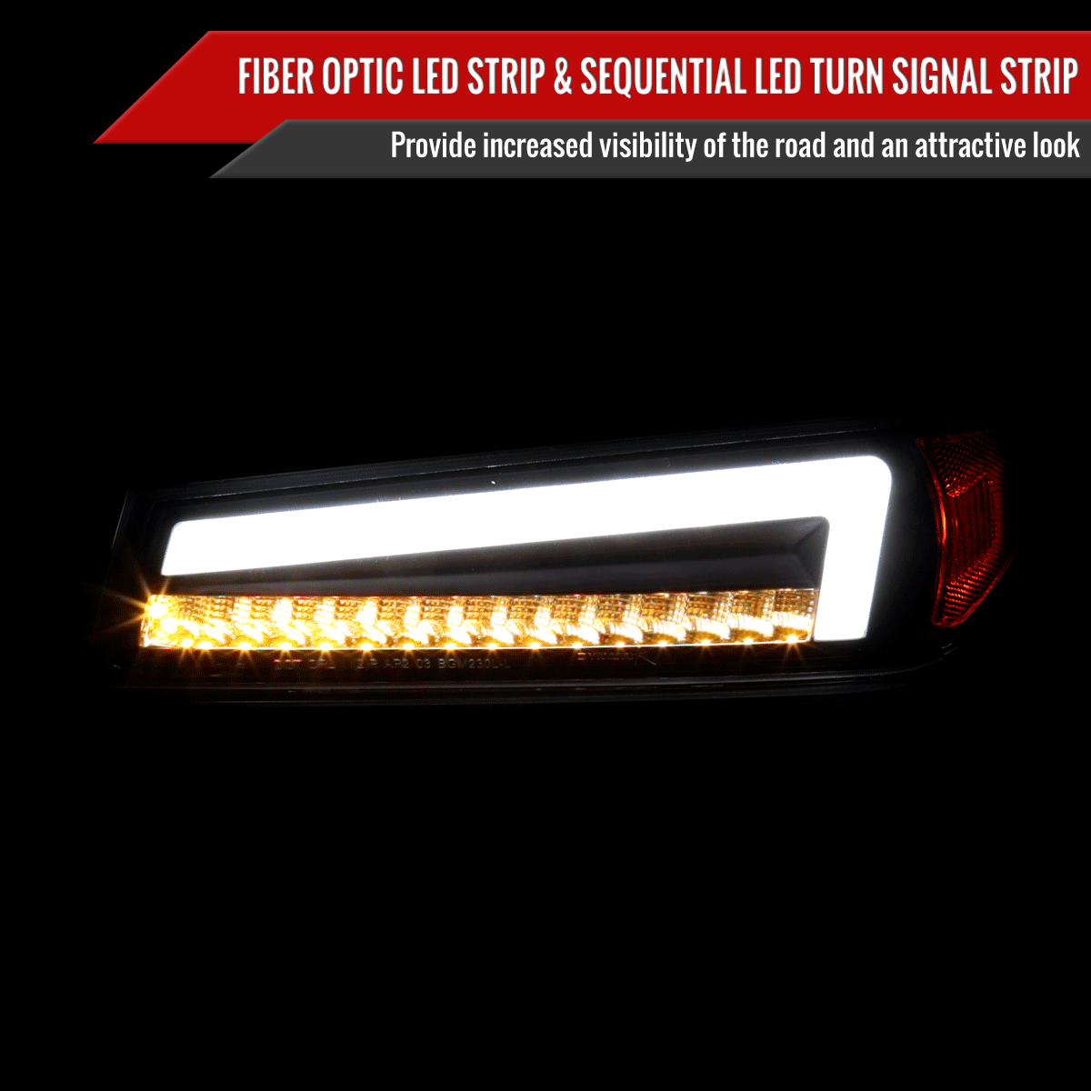 2004-2012 Chevrolet Colorado/GMC Canyon Full LED Bumper Corner Signal Lights (Matte Black Housing/Clear Lens)