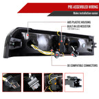 2004-2012 Chevrolet Colorado/GMC Canyon Full LED Bumper Corner Signal Lights (Matte Black Housing/Clear Lens)