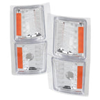 1994-1999 Chevrolet C/K Silverado/Tahoe/Suburban Corner Lights (Chrome Housing/Clear Lens)