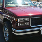 1994-1998 GMC C/K Sierra/Yukon/Suburban Corner Lights w/ Amber Reflectors (Matte Black Housing/Clear Lens)