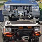 1993-1998 Jeep Grand Cherokee Corner Lights w/ Amber Reflectors (Chrome Housing/Clear Lens)