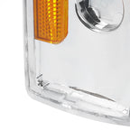 1988-1993 GMC Sierra/Yukon Chevrolet Silverado Corner Lights w/ Amber Reflectors (Chrome Housing/Clear Lens)