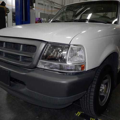 1998-2000 Ford Ranger Corner Parking Turn Signal Lights (Chrome Housing/Clear Lens)