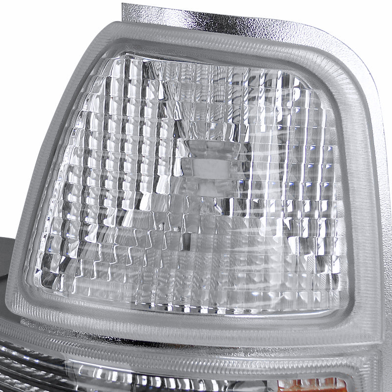 1998-2000 Ford Ranger Corner Parking Turn Signal Lights (Chrome Housing/Clear Lens)