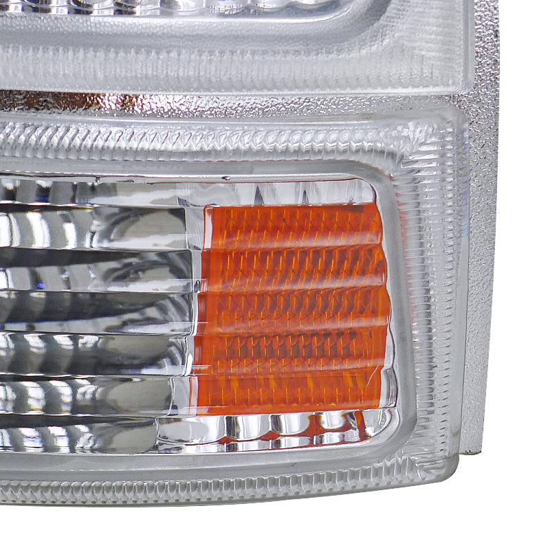 1998-2000 Ford Ranger Corner Parking Turn Signal Lights (Chrome Housing/Clear Lens)