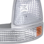 1998-2000 Ford Ranger Corner Parking Turn Signal Lights (Chrome Housing/Clear Lens)