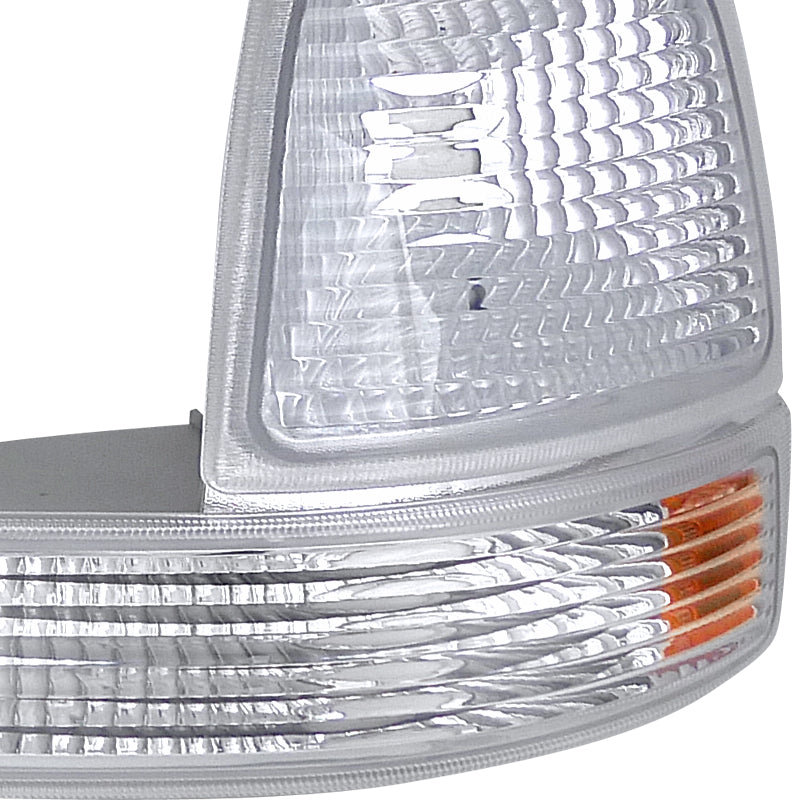 1998-2000 Ford Ranger Corner Parking Turn Signal Lights (Chrome Housing/Clear Lens)