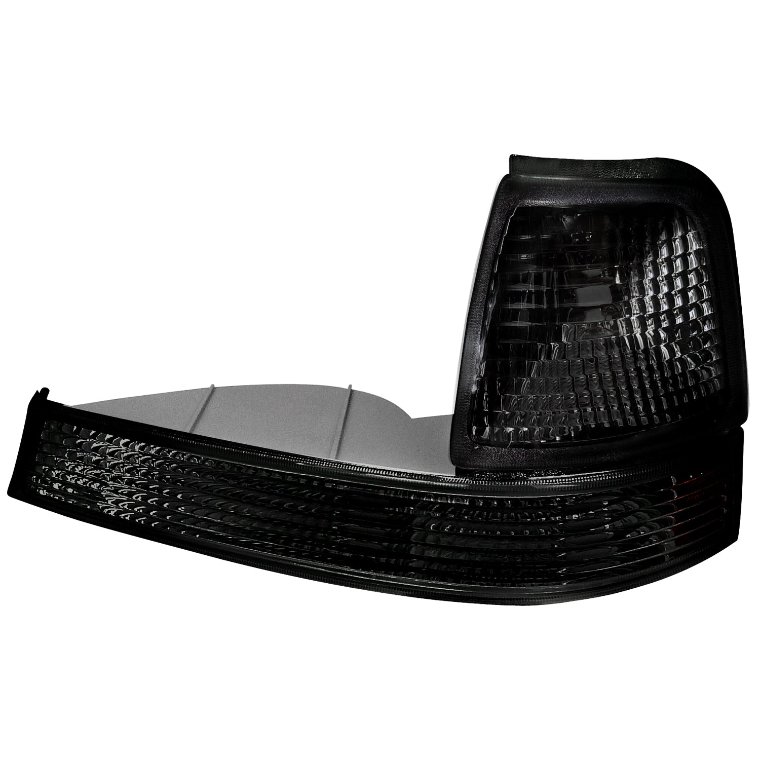 1998-2000 Ford Ranger Corner Parking Turn Signal Lights (Chrome Housing/Smoked Lens)