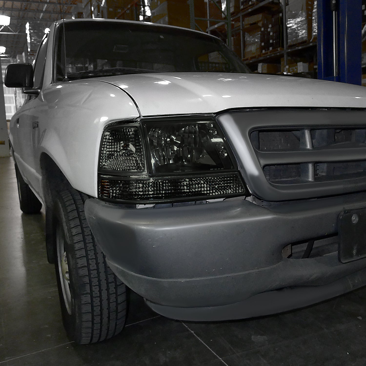 1998-2000 Ford Ranger Corner Parking Turn Signal Lights (Chrome Housing/Smoked Lens)