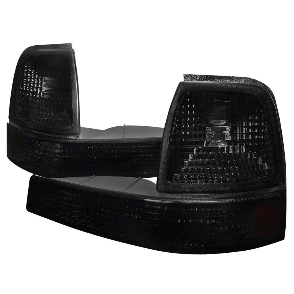 1998-2000 Ford Ranger Corner Parking Turn Signal Lights (Chrome Housing/Smoked Lens)