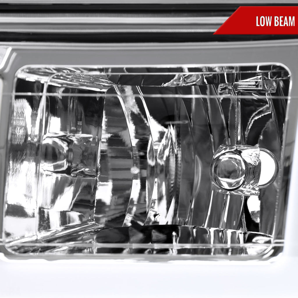 2004-2012 Chevrolet Colorado GMC Canyon LED Bar Factory Style Headlights w/ Amber Corner Lamp (Chrome Housing/Clear Lens)