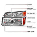 2004-2012 Chevrolet Colorado/GMC Canyon/Isuzu I-Series Factory Style Headlights & Corner Lights Pair (Chrome Housing/Clear Lens)