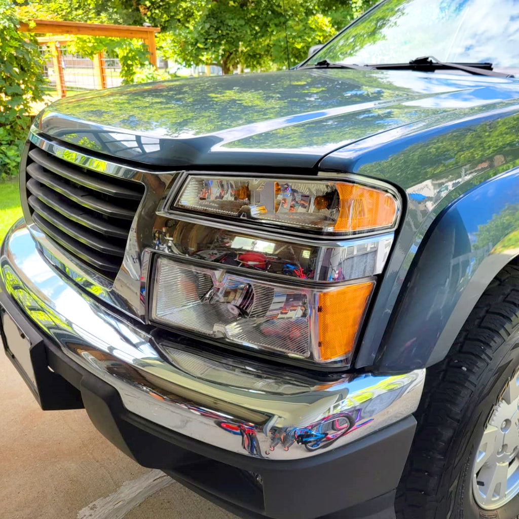 2004-2012 Chevrolet Colorado/GMC Canyon/Isuzu I-Series Factory Style Headlights & Corner Lights Pair (Chrome Housing/Clear Lens)