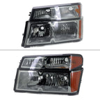 2004-2012 Chevrolet Colorado/GMC Canyon/Isuzu I-Series Factory Style Headlights & Corner Lights Pair (Chrome Housing/Smoked Lens)