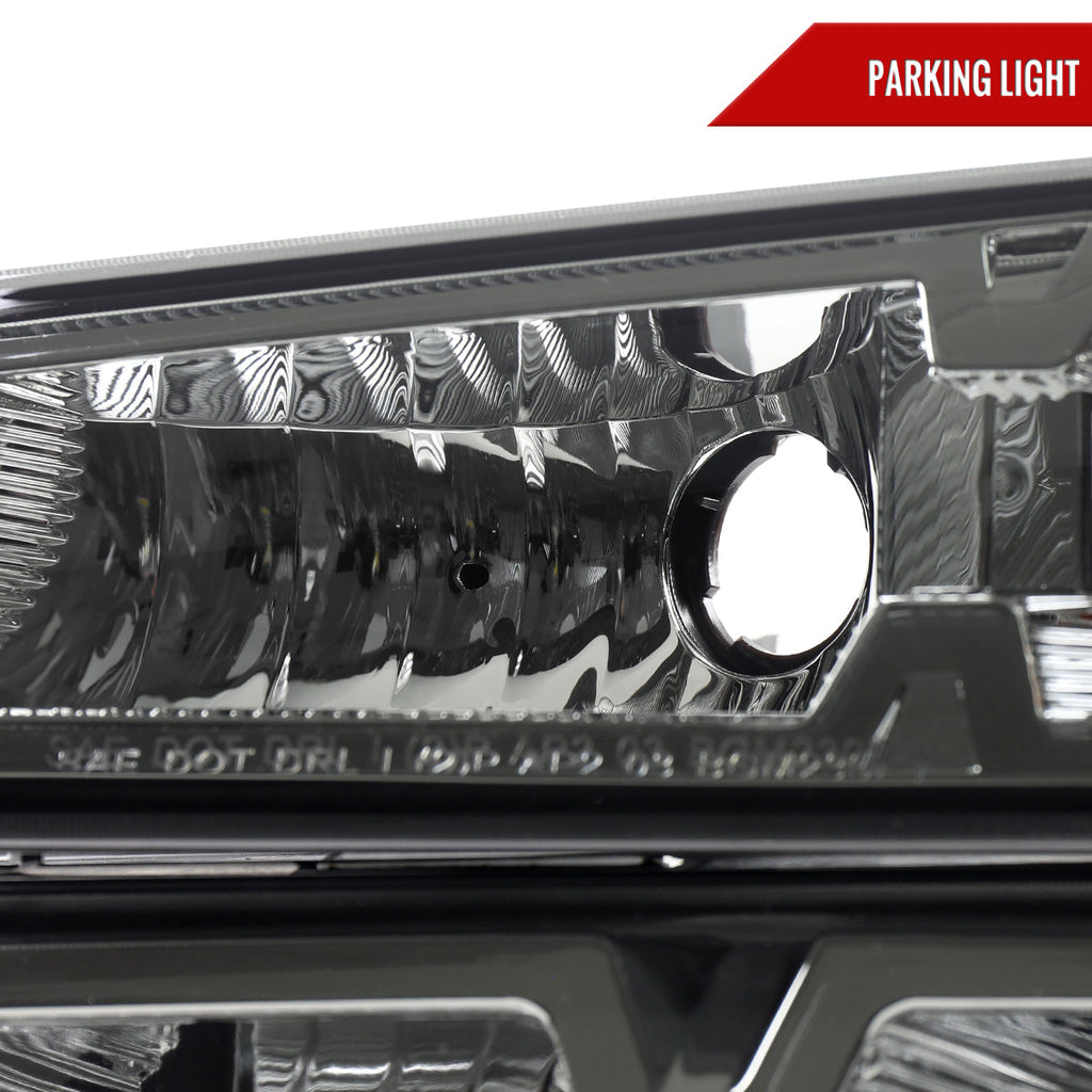 2004-2012 Chevrolet Colorado/GMC Canyon/Isuzu I-Series Factory Style Headlights & Corner Lights Pair (Chrome Housing/Smoked Lens)