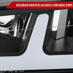 2004-2012 Chevy Colorado GMC Canyon LED Bar Factory Style Headlights w/ Amber Corber Lamp (Matte Black Housing/Clear Lens)