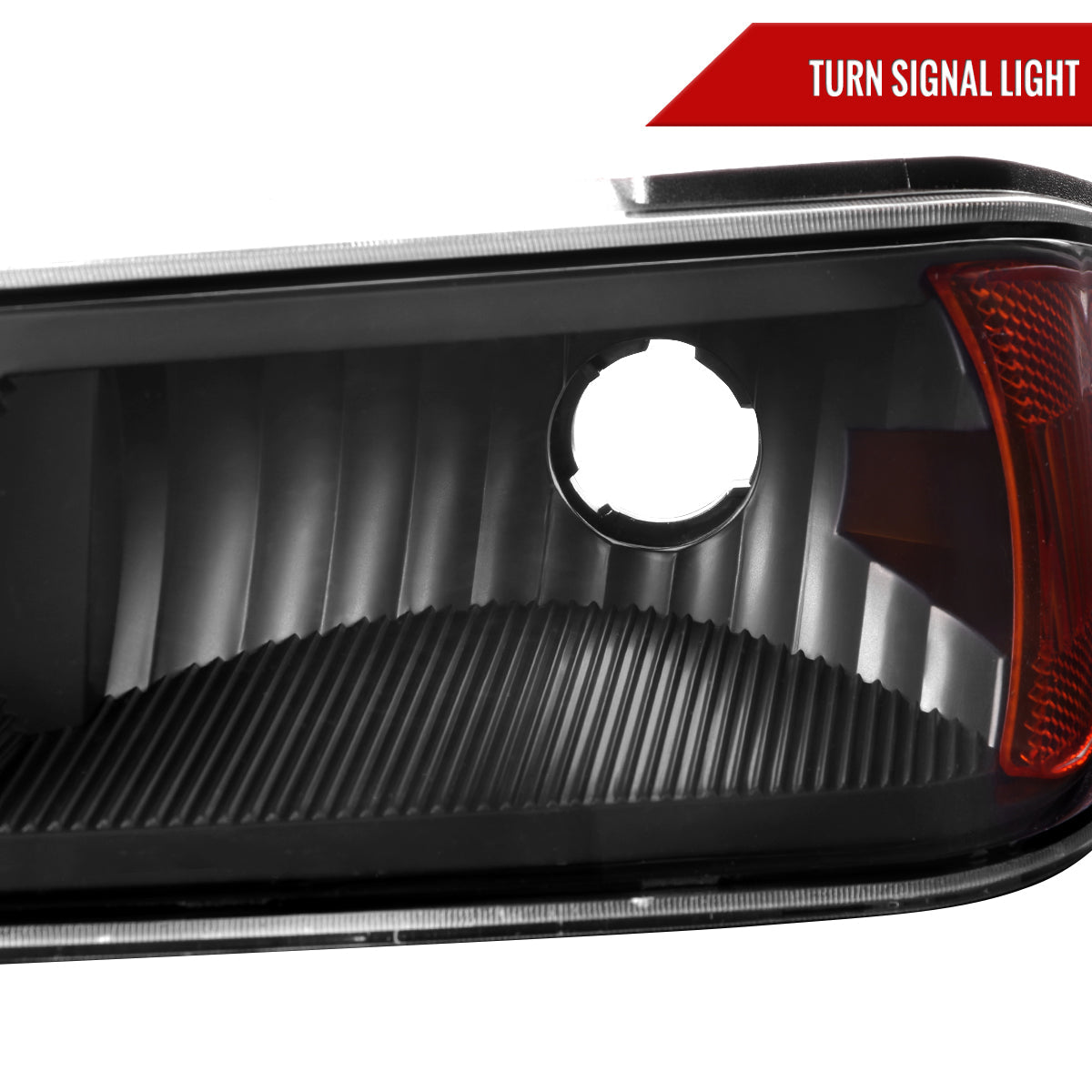 2004-2012 Chevrolet Colorado/GMC Canyon/Isuzu I-Series Factory Style Headlights & Corner Lights Pair (Matte Black Housing/Clear Lens)