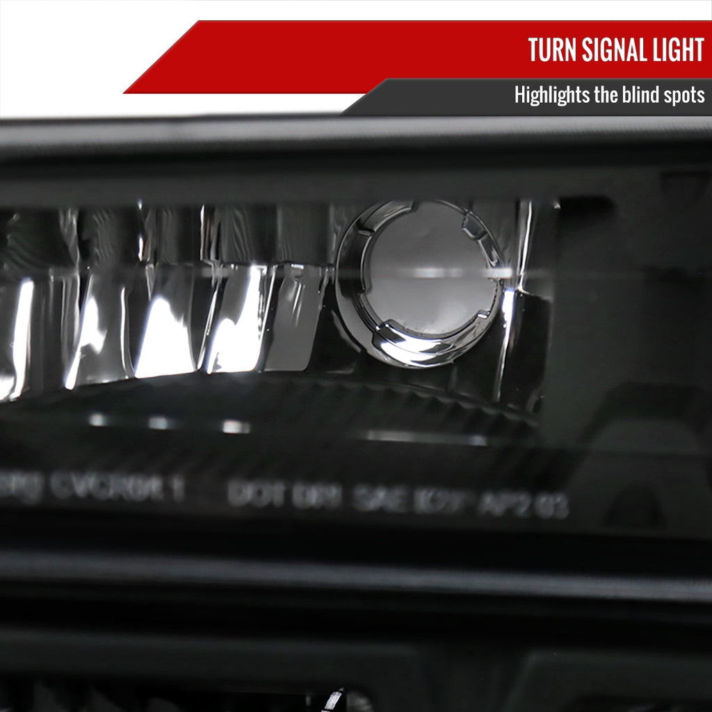 2004-2012 Chevrolet Colorado GMC Canyon Isuzu I-Series Factory Style Headlights & Corner Lights Pair (Matte Black Housing/Clear Lens)