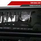 2004-2012 Chevrolet Colorado GMC Canyon Isuzu I-Series Factory Style Headlights & Corner Lights Pair (Matte Black Housing/Clear Lens)