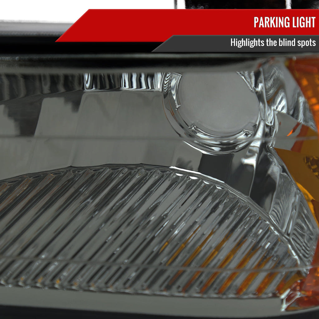 2004-2012 Chevrolet Colorado GMC Canyon Isuzu I-Series Factory Style Headlights & Corner Lights (Chrome Housing/Light Smoked Lens)